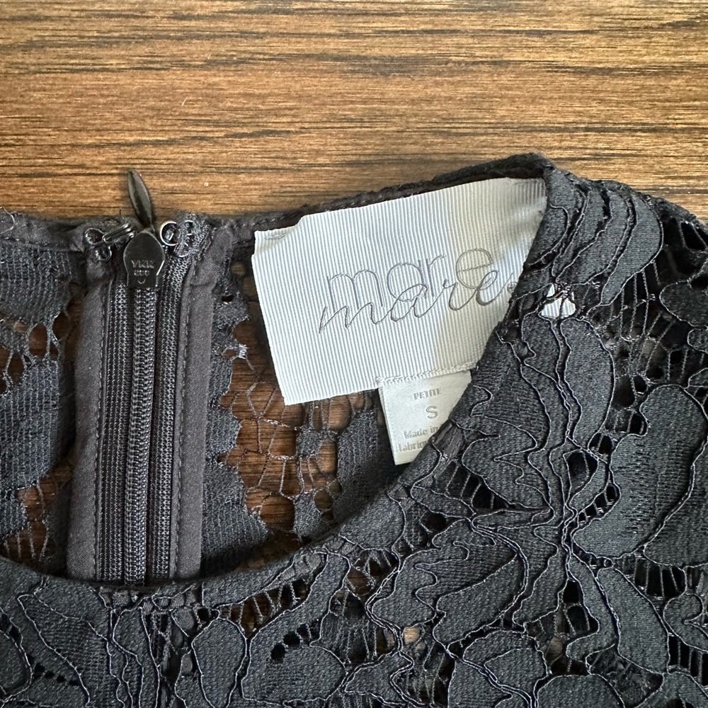 Anthropologie Mare Mare Persephone Black Lace Mini Dress Size Small - Picture 6 of 11